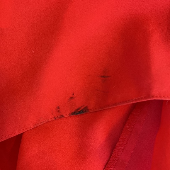 BCBG MaxAzria Red “Jamie” Chiffon Gown - Picture 10 of 11